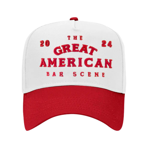 Bar Scene 2024 Red and White Hat
