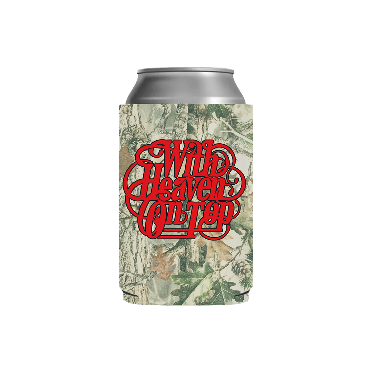 With Heaven On Top | Camo Koozie